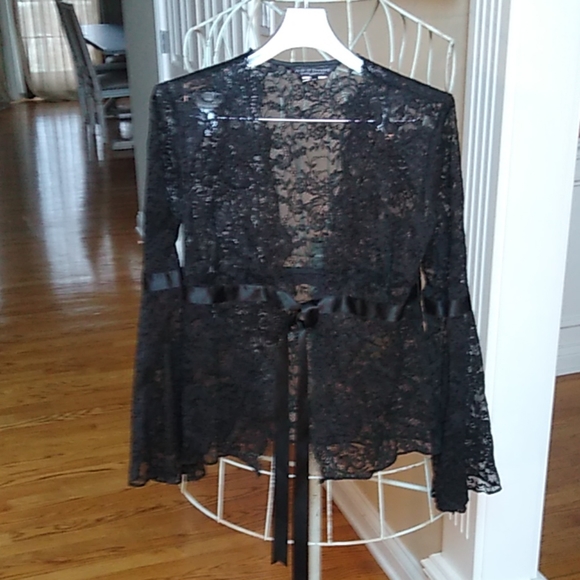 ABS Allen Schwartz Evening Lace Blouse - Picture 1 of 6